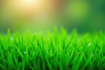 Obraz premium Lush, short green grass, even texture Fine blades, vibrant hue , growth, yard