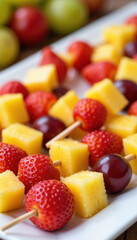Fresh Fruit Salad with Strawberries and Mango