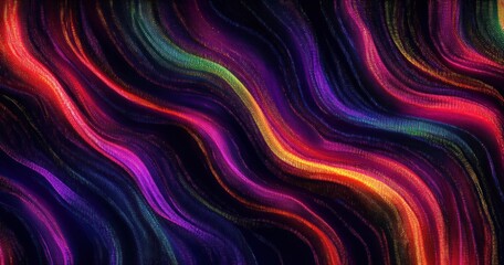 Fototapeta premium Abstract Digital Art Neon Color Wave Fluid Motion Background Technology Concept