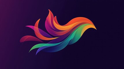 Abstract Colorful Bird Design Logo Artwork
