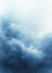 Obraz premium Abstract Watercolor Painting Cool Blue Gradient Ethereal Background for Design