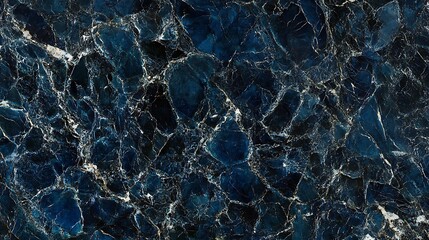 Obraz premium Deep Blue Marble Texture With Gold Veins