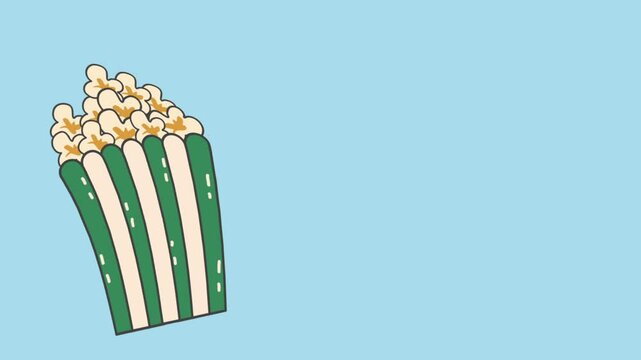 Sweet caramelized popcorn pouring into a glass