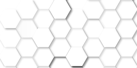 Abstract white background with hexagons . white Hexagonal Background Luxury White Pattern seamless bright white abstract honeycomb background 3D Futuristic abstract geometric mesh cell texture.