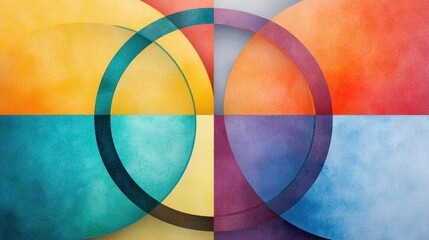 Fototapeta premium Abstract Watercolor Circles