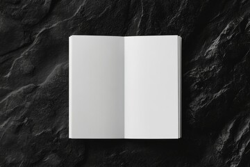 Clear Pixel Picture of Blank White Thin Close Magazine , A6 Top View