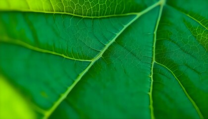 Obraz premium a close up view of a green leaf