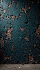 Obraz premium Weathered concrete wall, deep black Gritty surface detail , graphic, cracked