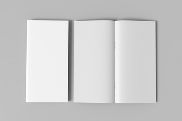 Opened stapled bound booklet mockup