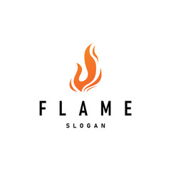 flame logo symbol burning fire design with simple minimalist concept brand template