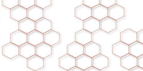 abstract geometric red texture background red hexagon 3D background texture. 3d rendering illustration. Clear pattern abstract background hexagon .Futuristic abstract banner.