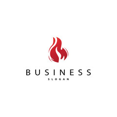 Fototapeta premium flame logo symbol burning fire design with simple minimalist concept brand template