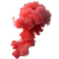 Fototapeta premium Abstract Red Smoke Swirl with Floating Particles, Isolated on Transparent Background