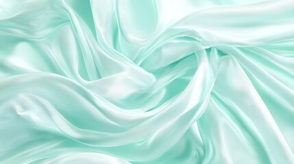 Obraz premium Ethereal Motion: Whipped Pastel Turquoise with Swirling White Streaks - Cinematic Ultra-Detailed Abstract Photography