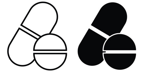 Medicine pills icon vector design eps 10.