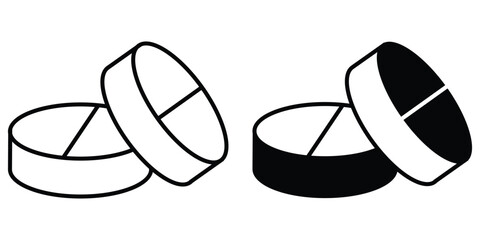 Medicine pills solid vector icon set vector design eps  888