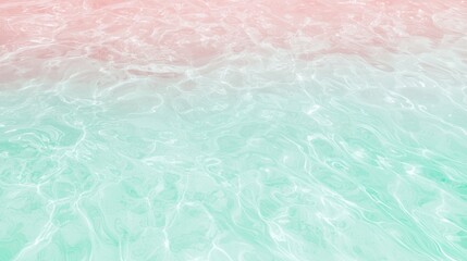 Ethereal Watercolor Blend in Coral and Pale Mint Hues with Cinematic Streaks - Ultra-Detailed Abstract Background