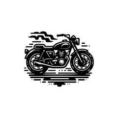 Obraz premium vector logo simple motorcycle illustration
