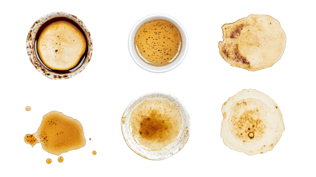 Wine Stains on Transparent Background Generative AI