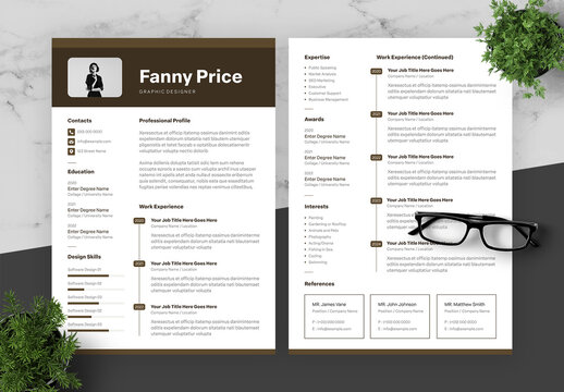 Brown And Black Resume