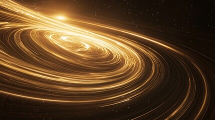 Obraz premium Ethereal Solar Flare Illusions: Golden Swirling Lines in Deep Maroon Cinematic Space