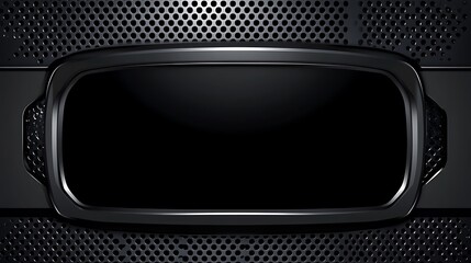 Black Metal Panel Design With Perforated Background