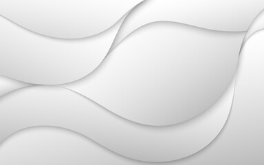 Abstract background white and light gray wave modern soft luxury texture with clean vector subtle background. white gradient background dynamic wavy light and shadow. Illustration vector 10 eps.