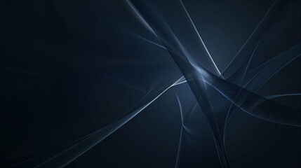 Abstract Dark Background with Glowing Blue Light Streaks and Soft Gradient