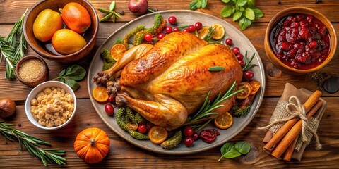 Homemade Thanksgiving Turkey with Sides