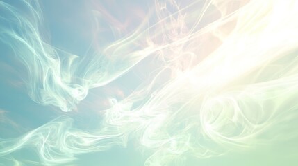 Wispy Luminescent Shapes of Light in Ethereal Background