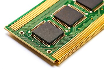 Backside Close-up of a DDR RAM Module - High-Resolution Stock Photo