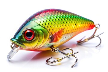 High-Resolution Fishing Bait Close-up: Isolated on White Background