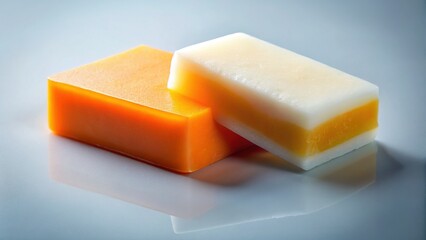 Luxurious White & Orange Soaps: Night Photography with Clipping Path