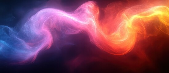 Obraz premium Abstract colorful smoke swirls on black background. (1)
