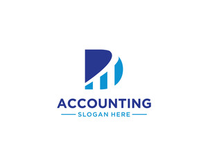 Accounting logo letter D diagram