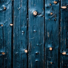 Fototapeta premium Dark Blue Rustic Wood Plank Texture Background
