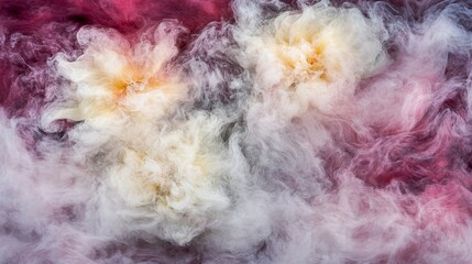 Obraz premium Ethereal Floral Ink Cloudscape, Dreamlike Pastel Hues