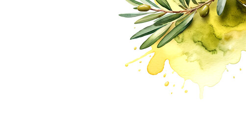 oilve branch in white background