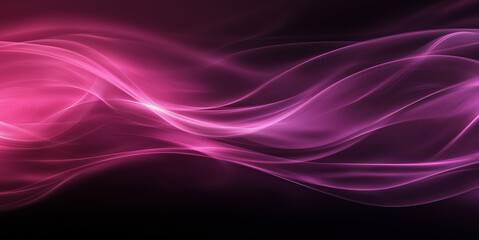 Fototapeta premium Dark purple to pink gradient background with a few smooth soft wavy lines