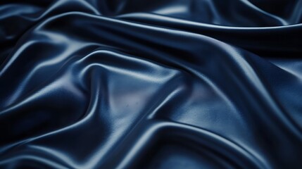 Obraz premium Deep Blue Silk Draped Luxuriously Soft Fabric