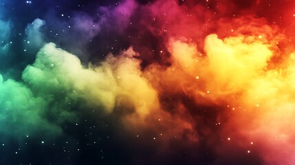 Fototapeta premium Colorful Nebula Cloudscape Cosmic Dust Stars