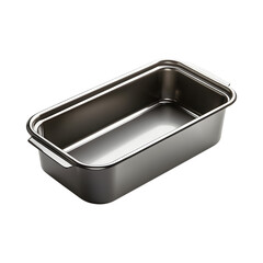 Modern Non-Stick Loaf Pan with Polished Finish Isolated on Transparent Background