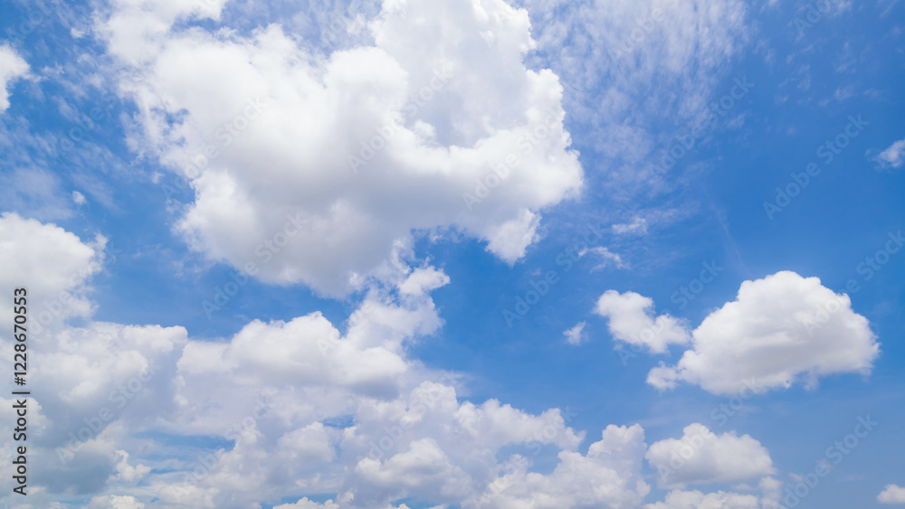 Wall mural clear blue sky background,clouds with background.