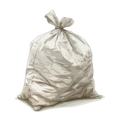 Fototapeta premium White Trash Bag for Waste Collection and Cleanup Purposes