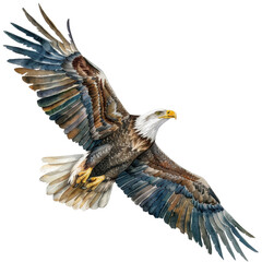 Obraz premium Majestic Eagle in Flight A Stunning Display of Power, Grace, and Natural Beauty Above the Landscape