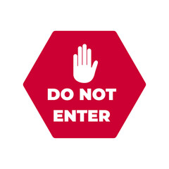 Fototapeta premium flat design do not enter signage vector illustration 02