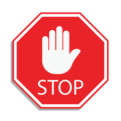 Obraz premium flat design Stop do not enter signage vector illustration 02 