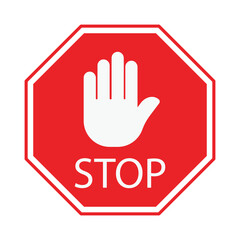 Obraz premium flat design Stop do not enter signage vector illustration