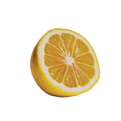 Fresh lemon and slice isolated on white and transparent background. PNG cutout. fresh lemon PNG, lemon slice PNG, lemon isolated, lemon cutout, lemon with slice, lemon transparent background,