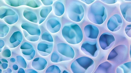 Mesmerizing Macro View of Succulent's Honeycomb-Like Tissues Illuminated by Strong Light Cinematic Image